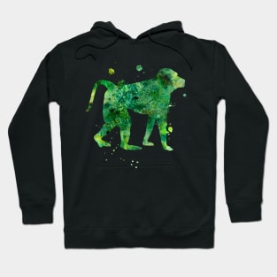 Baboon Watercolor Painting Hoodie